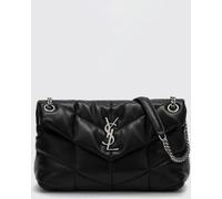 SAINT LAURENT Small Puffer Shoulder Bag in Matelassé Leather with YSL Logo