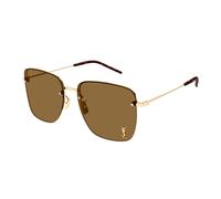 SAINT LAURENT Woman SL 312 M 014 Sunglasses Metal Gold Brown Squared