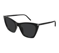 SAINT LAURENT Woman SL 214 KATE THIN 001 Sunglasses Acetate Black Black Cat Eye