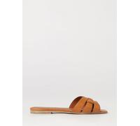 SAINT LAURENT Tribute Smooth Calf Leather Low-Heeled Mule Sandals - Size: 36½ - female