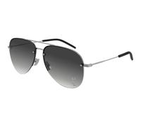 SAINT LAURENT Unisex CLASSIC 11 M 005 Sunglasses Metal Silver Grey Pilot Shaded