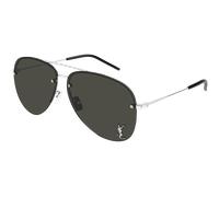 SAINT LAURENT Unisex CLASSIC 11 M 007 Sunglasses Metal Silver Grey Pilot Normal