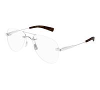 SAINT LAURENT Unisex SAINT LAURENT SL 745 001 Optical frames Metal Silver Transparent Pilot