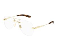 SAINT LAURENT Unisex SAINT LAURENT SL 745 002 Optical frames Metal Gold Transparent Pilot