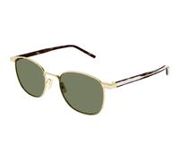 SAINT LAURENT Unisex SL 747 003 Sunglasses Metal Gold Green Round