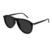 SAINT LAURENT Unisex SL 667 001 Sunglasses Acetate Black Black Pilot
