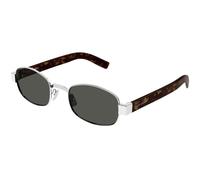 SAINT LAURENT Unisex SL 706 002 Sunglasses Metal Silver Grey Round