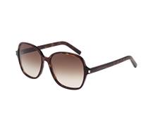SAINT LAURENT Woman CLASSIC 8 004 Sunglasses Acetate Havana Brown Oversize Normal Shaded