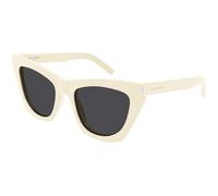 SAINT LAURENT Woman SAINT LAURENT SL 214 KATE 035 Sunglasses Acetate Ivory Black Cat Eye