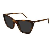 SAINT LAURENT Woman SL 214 KATE THIN 003 Sunglasses Acetate Havana Grey Cat Eye
