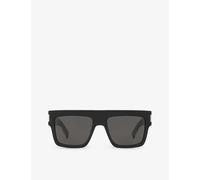 Saint Laurent Womens Black Sl628 Square-frame Acetate Sunglasses