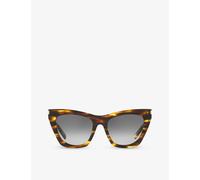 Saint Laurent Womens Brown Sl214 Kate Cat-eye-frame Acetate Sunglasses