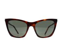 SAINT LAURENT SL 214 KATE THIN 003 Woman Sunglasses Acetate Havana Grey Cat Eye