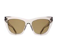 Saint Laurent Cat Eye Womens Transparent Beige Brown SL214 Kate - One Size