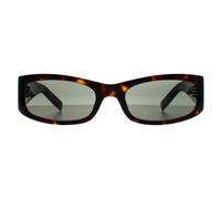 Saint Laurent Rectangle Dark Spotted Havana Grey Sl M152 In Brown Brown