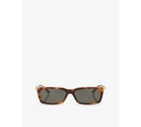 Saint Laurent Womens Saint Laurent Sl 766 Rectangle-Frame Acetate Sunglasses Brown