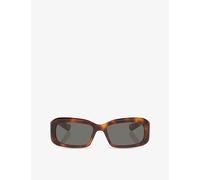 Saint Laurent Womens Saint Laurent Sl 809 Rectangle-Frame Acetate Sunglasses Brown