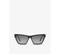 Saint Laurent Womens Saint Laurent Sl M103 Rectangular Cat-Eye Acetate Sunglasses Black