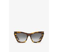 Saint Laurent Womens Saint Laurent Sl214 Kate Cat-Eye-Frame Acetate Sunglasses Brown