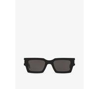 Saint Laurent Womens Saint Laurent Ys000468 Rectangle-Frame Acetate Sunglasses Black
