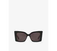 Saint Laurent Womens Saint Laurent Ys000488 Blaze Rectangle-Frame Acetate Sunglasses Black
