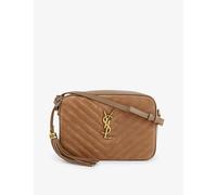 Saint Laurent Womens Taupe/gold Lou Monogram Leather Cross-body Camera Bag 15x23x6cm
