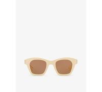 Saint Laurent Womens White Sl592 Square-frame Tortoiseshell Acetate Sunglasses 14.5cm