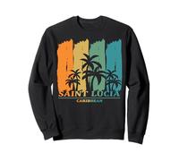 Saint Lucia Caribbean Palm Trees Beach Holiday Souvenir Sweatshirt