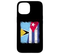 Saint Lucia Cuba Half Flag Saint Lucian Cuban Heritage Case for iPhone 15