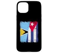 Saint Lucia Cuba Half Flag Saint Lucian Cuban Heritage Case for iPhone 15 Plus