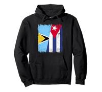 Saint Lucia Cuba Half Flag Saint Lucian Cuban Heritage Pullover Hoodie