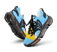 Saint Lucia Flag Paisley Pattern Women's Sneaker Printed Lightweight Running Shoes Tennis Shoe 7women/5men（EUR38）