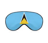Saint Lucia Flag Sleep Eye Mask Sleeping Light Blocking Cover Night Blindfold for Travel Nap