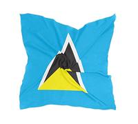 Saint Lucia Flag Square Scarf Women's Scarves Fashion Elegant Headscarf Neck Scarf Kerchief
