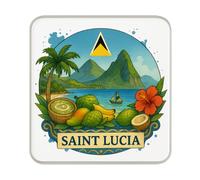 Saint Lucia Fridge Magnet - Travel Souvenir Gift Magnet