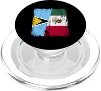 Saint Lucia Mexico Half Flag Saint Lucian Mexican Heritage PopSockets PopGrip for MagSafe
