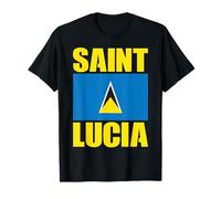 Saint Lucia St. Lucian Flag Pride Roots Heritage T-Shirt