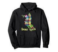 Saint Lucia Treasure Of The Caribbean Madras Heritage Pullover Hoodie