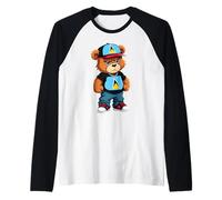 Saint Lucian Flag Teddy Bear Saint Lucia Hip Hop Raglan Baseball Tee