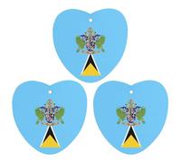 Saint Lucia's Flag Car Air Freshener 3-pack Aromatherapy Tablets Hanging Scented Cards for Rooms Bathrooms Wardrobe Love form