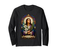 Saint Maria Goretti Pray for Us Catholic Icon Art Faith Long Sleeve T-Shirt