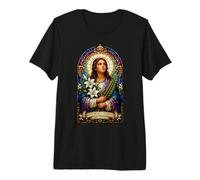 Saint Maria Goretti Pray for Us Catholic Icon Art Faith Premium T-Shirt
