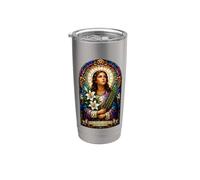 Saint Maria Goretti Pray for Us Catholic Icon Art Faith Stainless Steel Insulated Tumbler