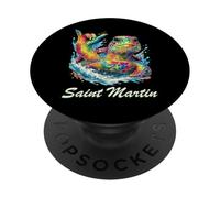 Saint Martin Souvenir/Sea Turtle Saint Martin PopSockets Adhesive PopGrip