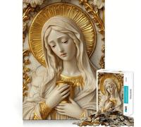 Saint Mary Magdalene Jigsaw Puzzles 1000 Piece for Adults Intellect Toy Calm Relax Precise Cut Santa Wish Item (38x26cm)