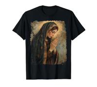 Saint Mary Praying Mother of Jesus Value Graphic T-Shirt, Men, Black, M