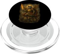 Saint Meowchael Archangel Cat Funny Angel Cat Slaying Demon PopSockets PopGrip for MagSafe