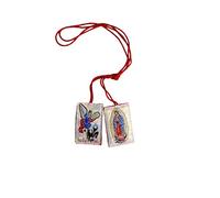 Saint Michael Archangel Angel Red Scapular Escapulario De San Miguel Rojo, Cotton, No Gemstone
