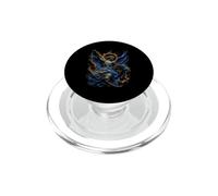 Saint Michael Archangel Blue Sacred Catholic Battle Icon PopSockets PopGrip for MagSafe