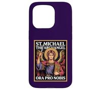Saint Michael Archangel Catholic Devotional Prayer Case for iPhone 15 Pro